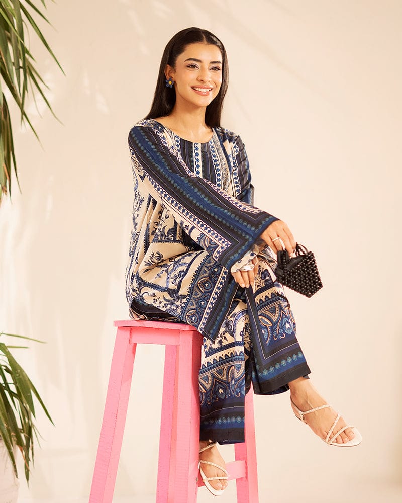 A-1 DIGITAL PRINT 2PC STITCHED FOR GIRLS