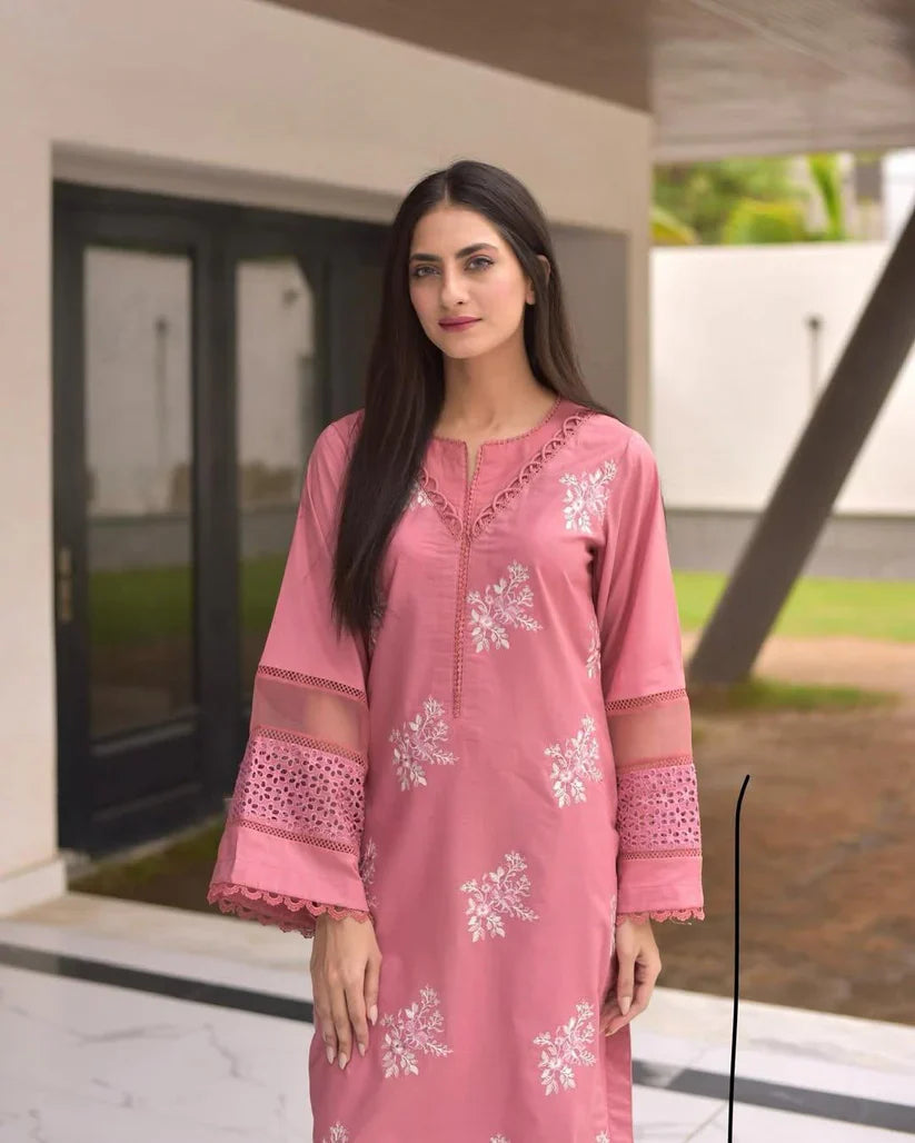 HORIYA EMB CO-ORD SET STITCHED FOR GIRLS