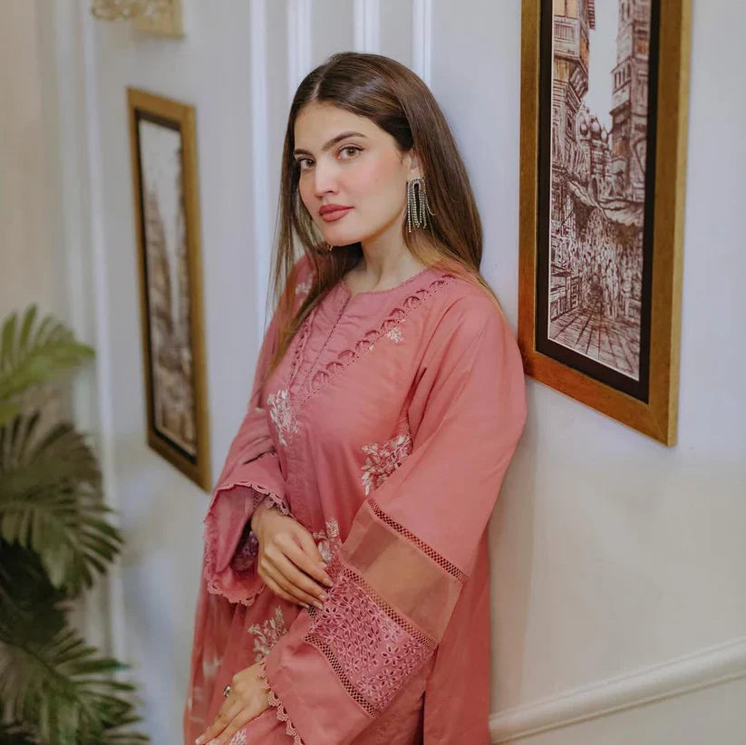 HORIYA EMB CO-ORD SET STITCHED FOR GIRLS