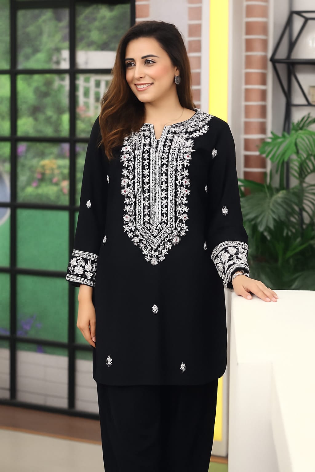 SOFIA White Embroidery 2 PIECE STITCHED DRESS FOR GIRLS