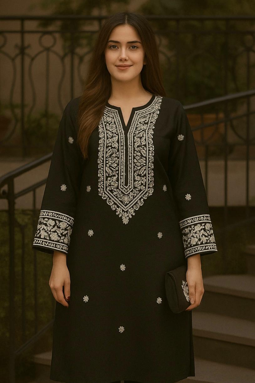 SOFIA White Embroidery 2 PIECE STITCHED DRESS FOR GIRLS