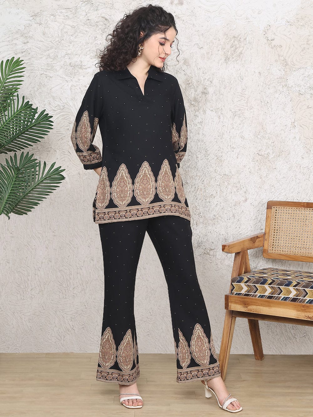 Blackish Grip Silk PRINT 2PC STITCHED