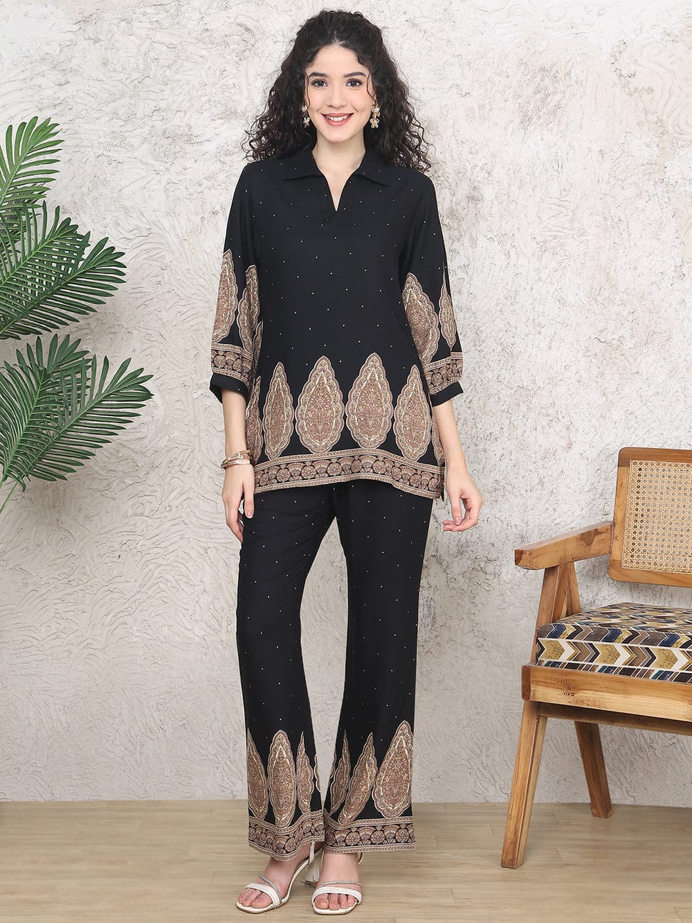 Blackish Grip Silk PRINT 2PC STITCHED