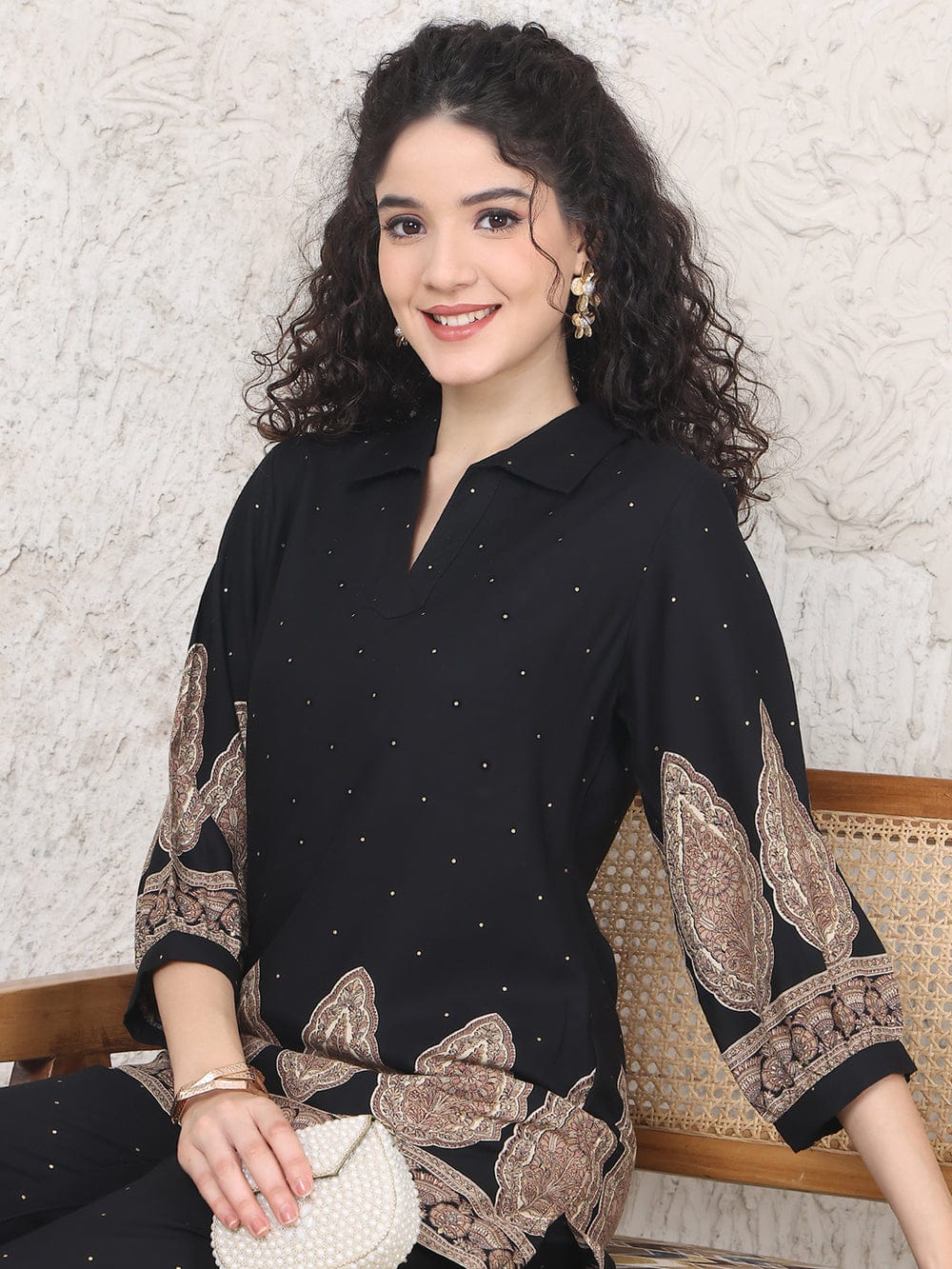 Blackish Grip Silk PRINT 2PC STITCHED