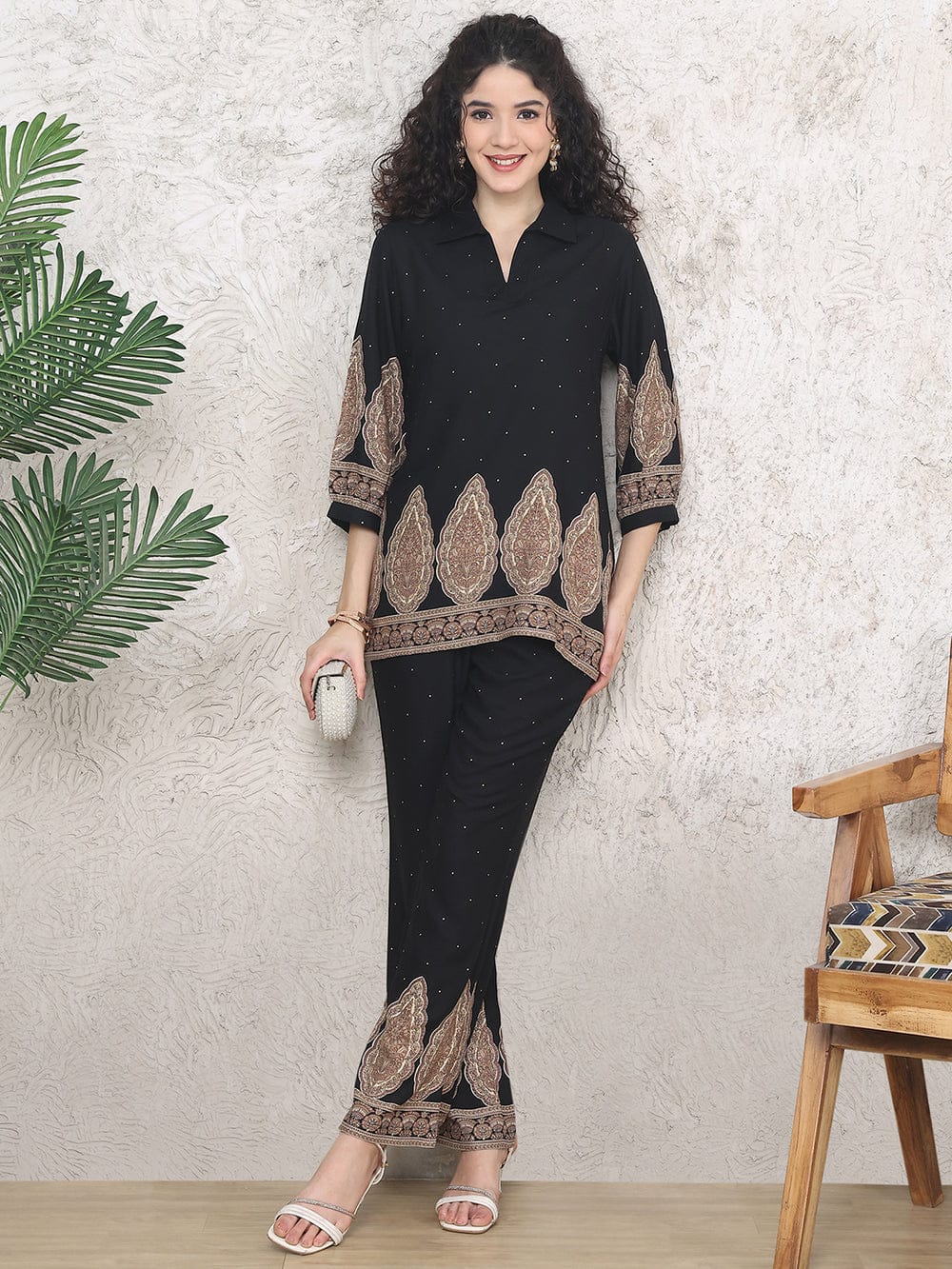 Blackish Grip Silk PRINT 2PC STITCHED